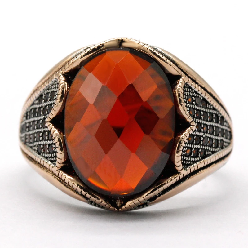 Chevalière Homme Argent Rubis 2 Chevalière Homme Argent Rubis – Image 2