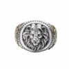 Chevalière Homme Argent Tete De Lion
