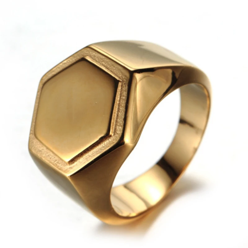 Chevalière Homme Luxe: Détails Distincts En Acier 1 Chevalière Homme Luxe: Détails Distincts En Acier