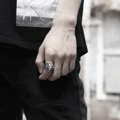 Chevalière à Tête De Lion : Style Lion -Samfuryus Soldes Boutique Chevaliere a Tete de Lion Style Lion 3