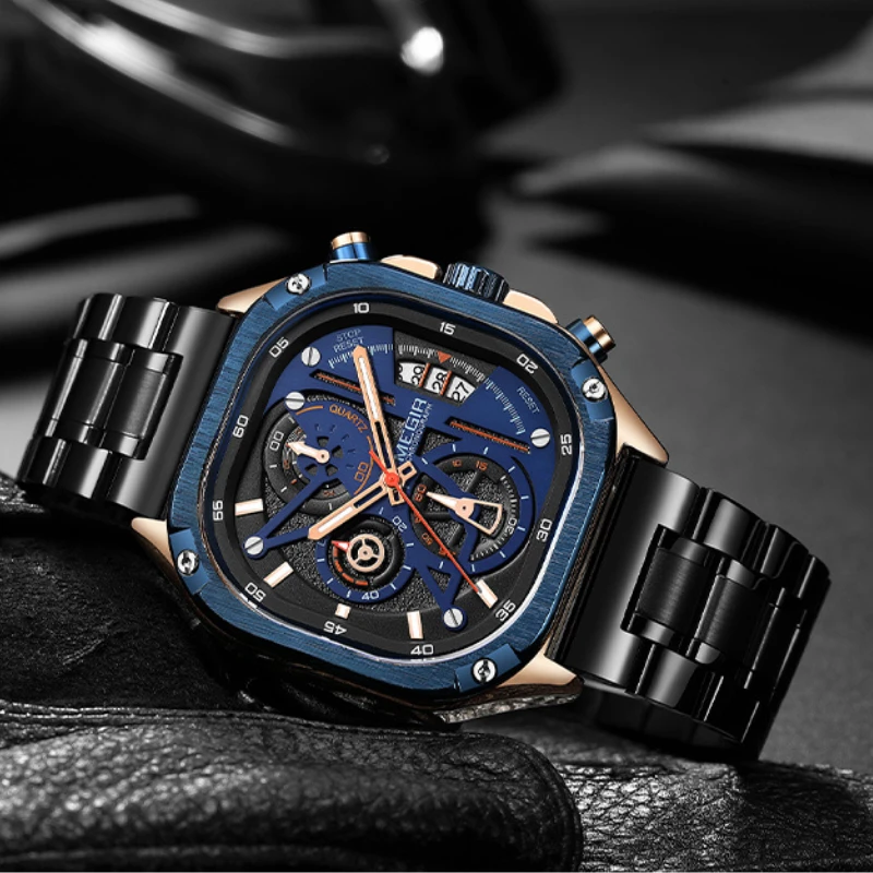 Montre Carrée Homme: Élégance Géométrique 2 Montre Carrée Homme: Élégance Géométrique – Image 2