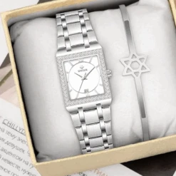 Montre Carrée Femme: Style Géométrique -Samfuryus Soldes Boutique Montre Femme Carre Chic 4