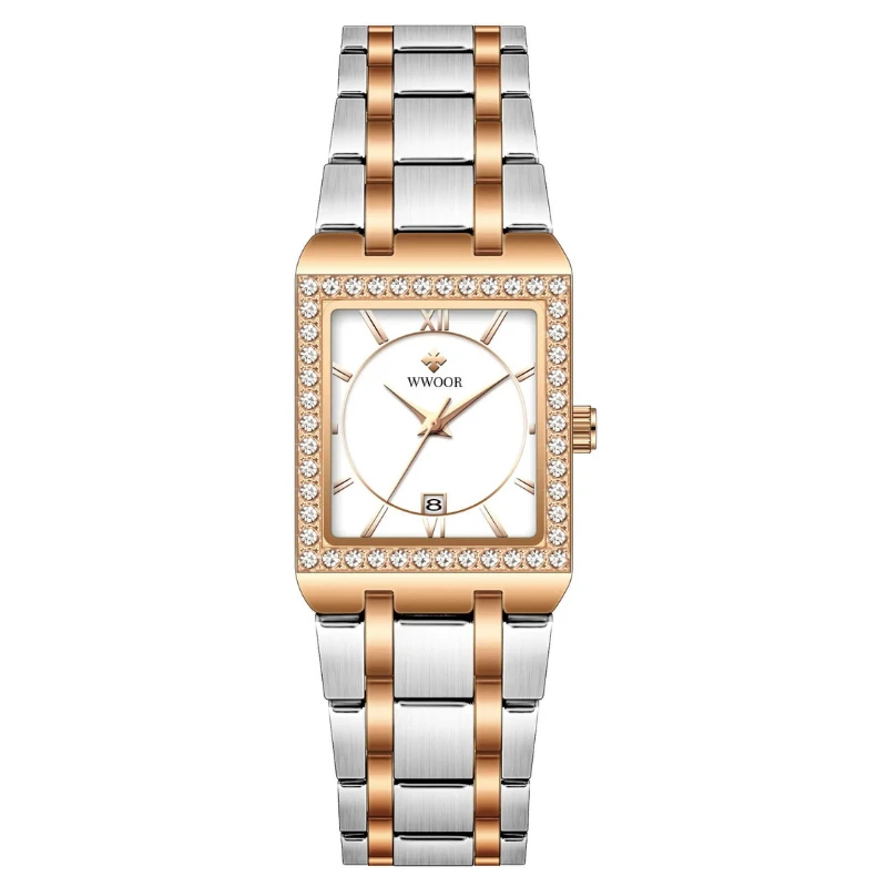 Montre Carrée Femme: Courbes Délicates 1 Montre Carrée Femme: Courbes Délicates