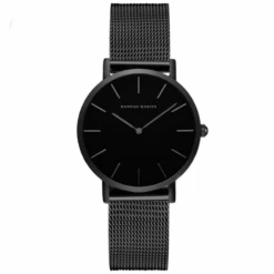Montre Noire Femme Éblouissante