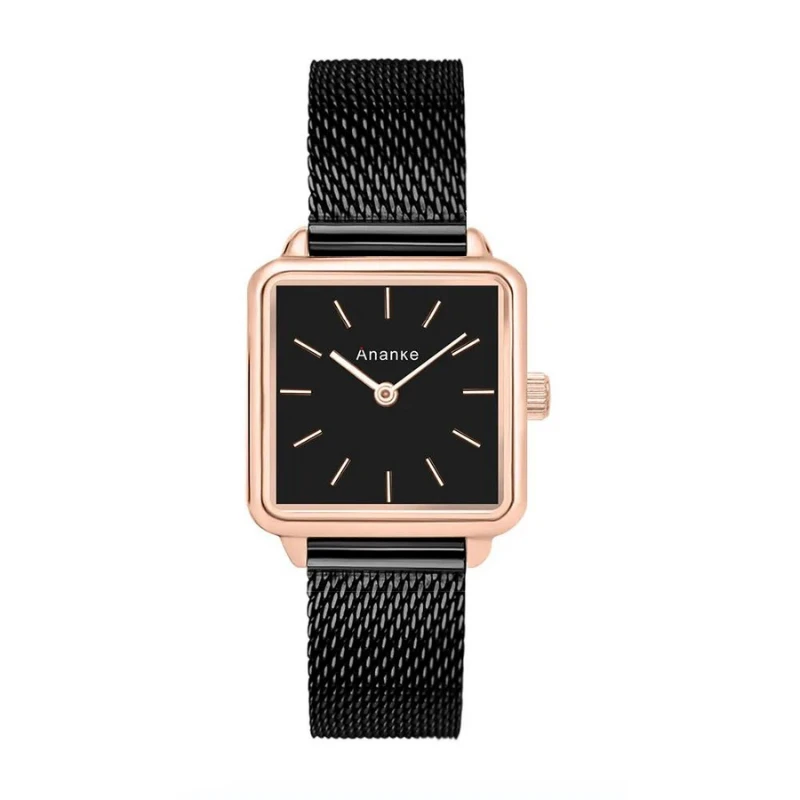Montre Noire Femme Sophistiquée 1 Montre Noire Femme Sophistiquée