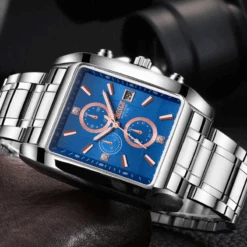 Montre Rectangulaire Homme: Perfection Temporelle 5 Montre Rectangulaire Homme: Perfection Temporelle -Samfuryus Soldes Boutique Montre Rectangulaire Homme Perfection Temporelle 1