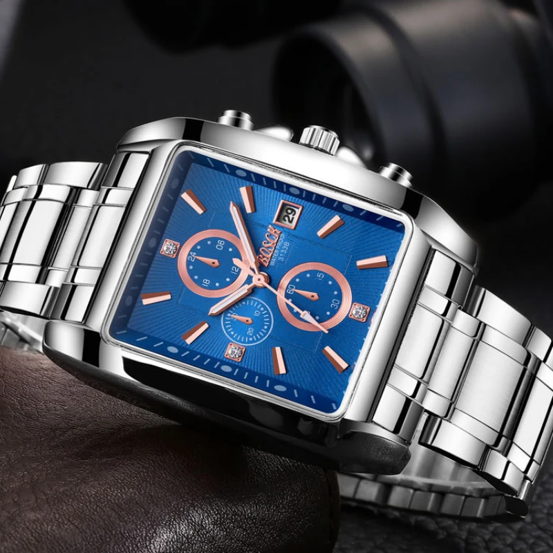 Montre Rectangulaire Homme: Perfection Temporelle 3 Montre Rectangulaire Homme: Perfection Temporelle – Image 3