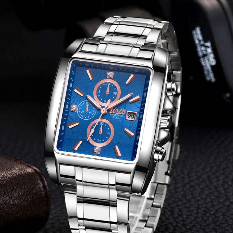 Montre Rectangulaire Homme: Perfection Temporelle 2 Montre Rectangulaire Homme: Perfection Temporelle – Image 2