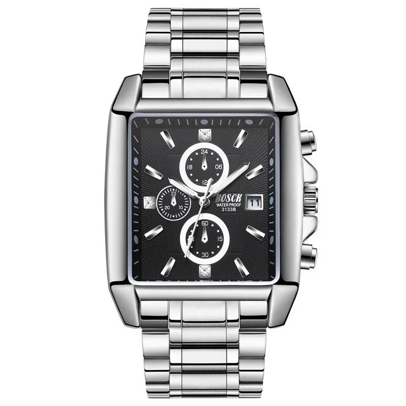 Montre Rectangulaire Homme: Symphonie Temporelle 1 Montre Rectangulaire Homme: Symphonie Temporelle